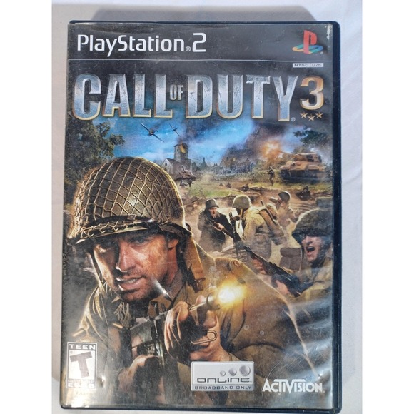Other - Call Of Duty 3 PlayStation 2 PS2 Game Activision T NTSC-U/C Disc Case Shooter